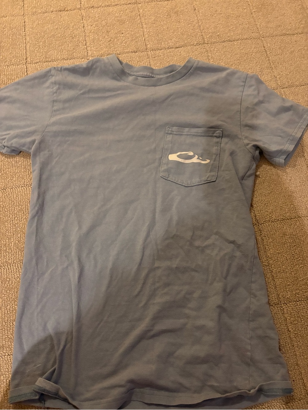 Drake Olive Green Crewneck Tee with Subtle Label Print
